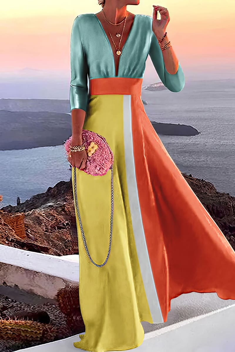 Robe D'Été Femme En Coton Lin - Longue, Grande Taille, Col V - Parfaite Pour La Plage, Les Sorties Chic Ou Les Soirées !